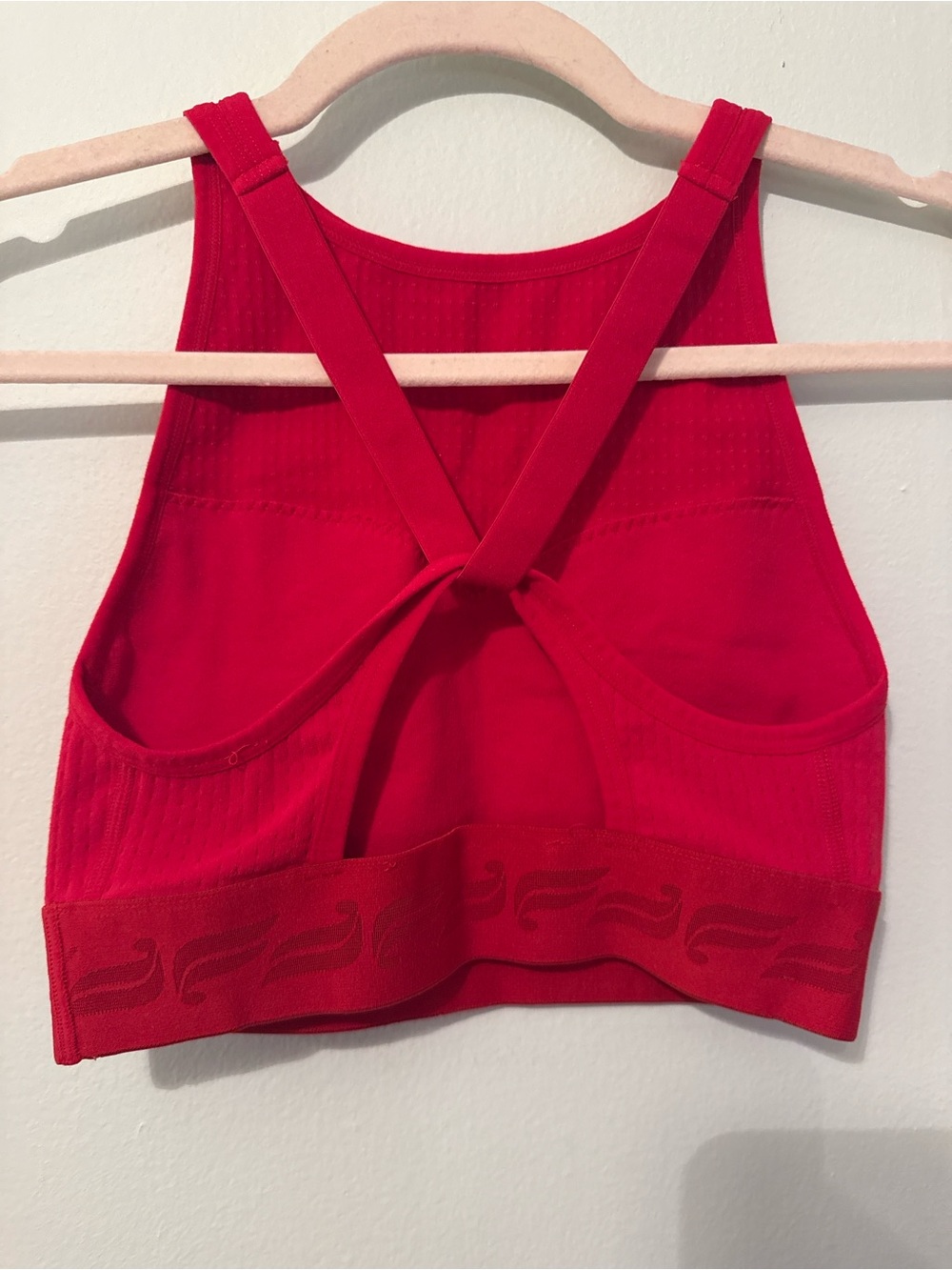 Red Ribbed Sports Bra - Picture 2 of 2
